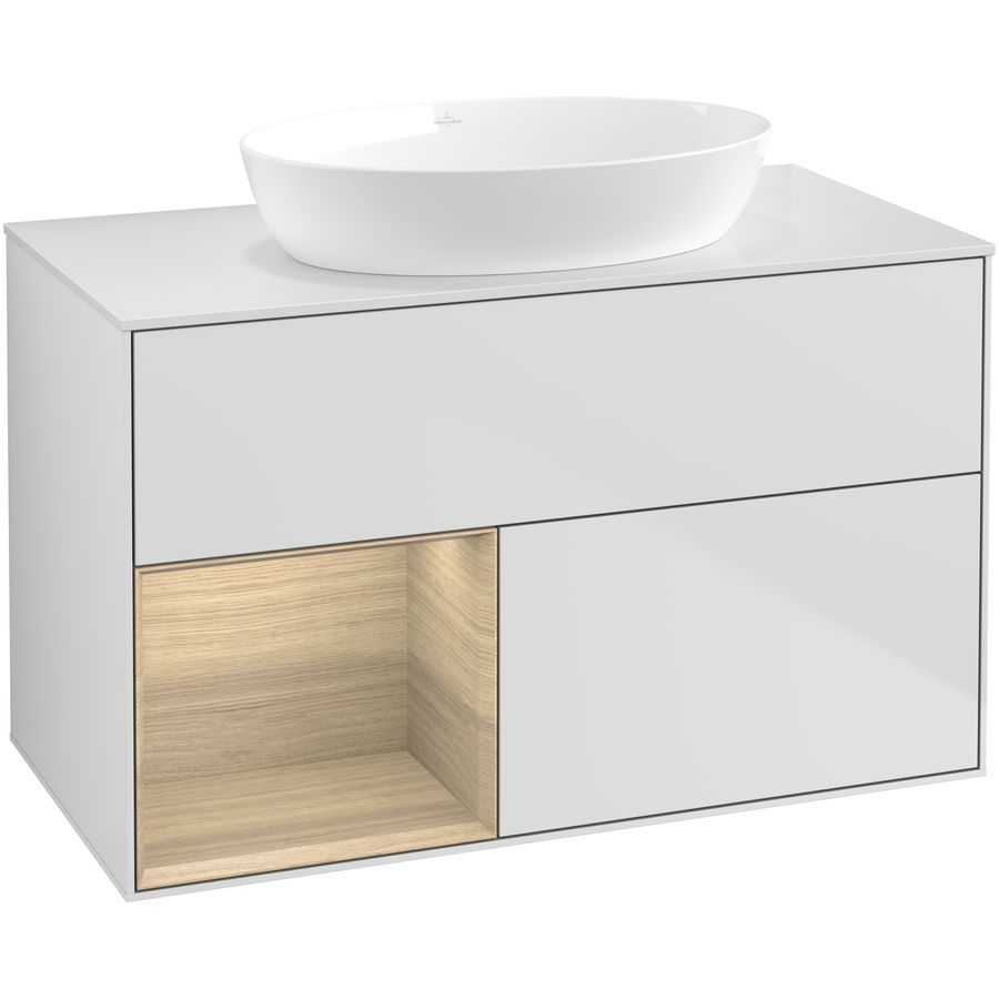 Wastafelonderkast Finion 1000x603x501mm White Matt Lacquer GA11PCMT