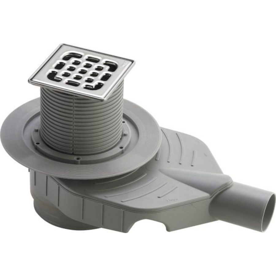 Badkamerafvoer DN50 kunststof/grijs 491410-669201