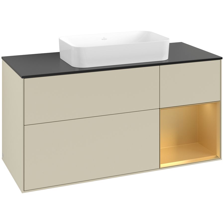 Wastafelonderkast Finion 1200x603x501mm S.Grey Matt Lacquer G712HFHJ