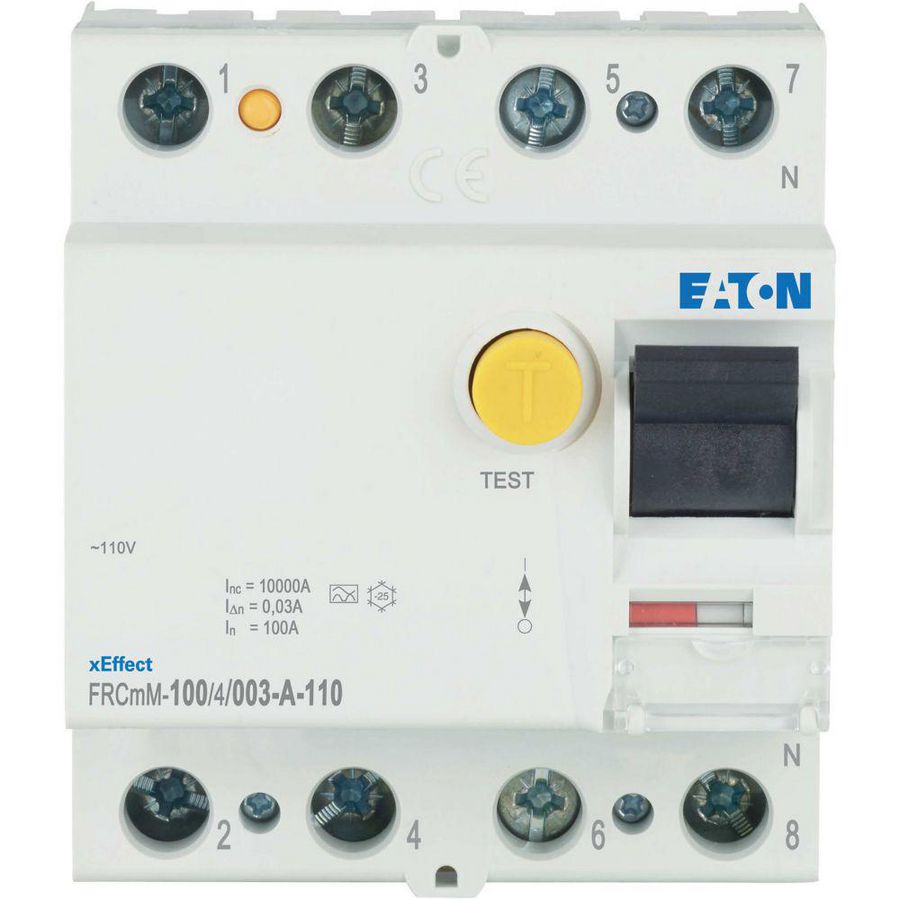 Aardlekschakelaar digi RCCB FRCMM 100A 4-polig 30mA 10kAA 110V