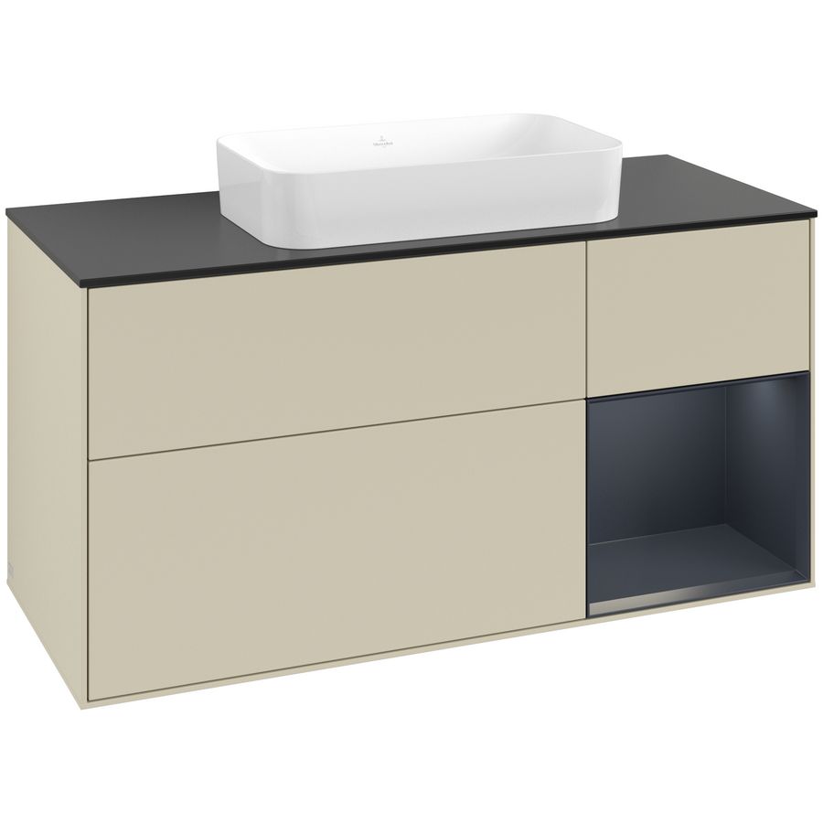 Wastafelonderkast Finion 1200x603x501mm S.Grey Matt Lacquer G712HGHJ
