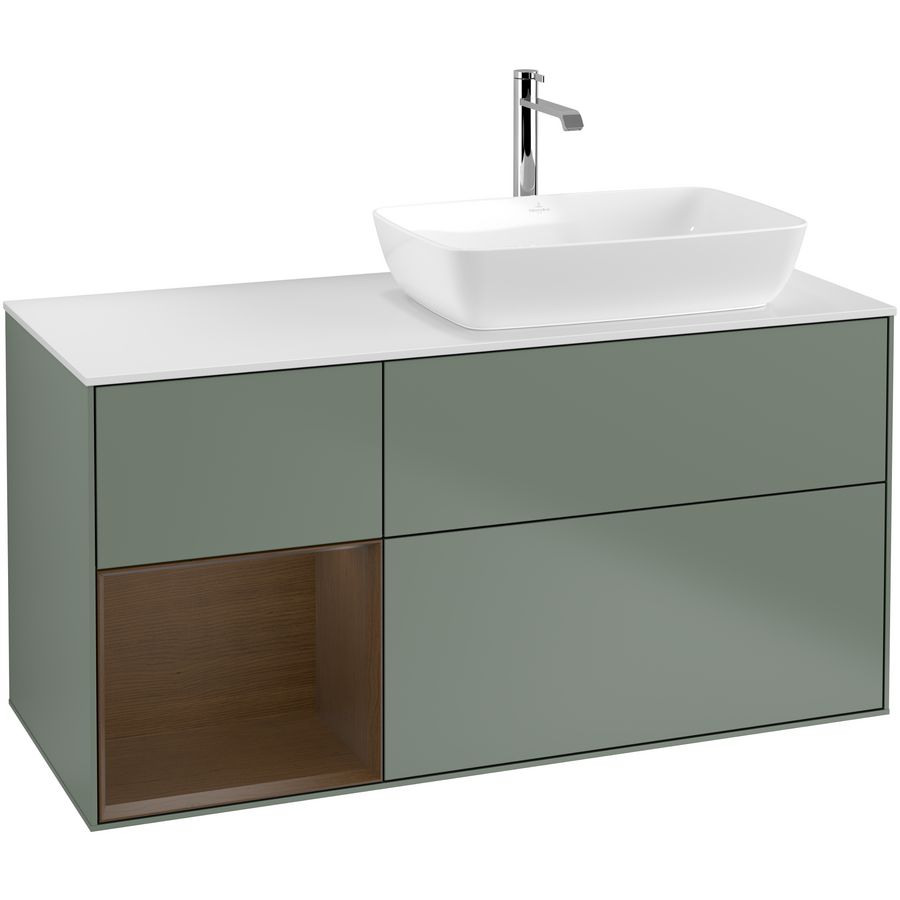 Wastafelonderkast Finion 1200x603x501mm Olive Matt Lacquer F801GNGM