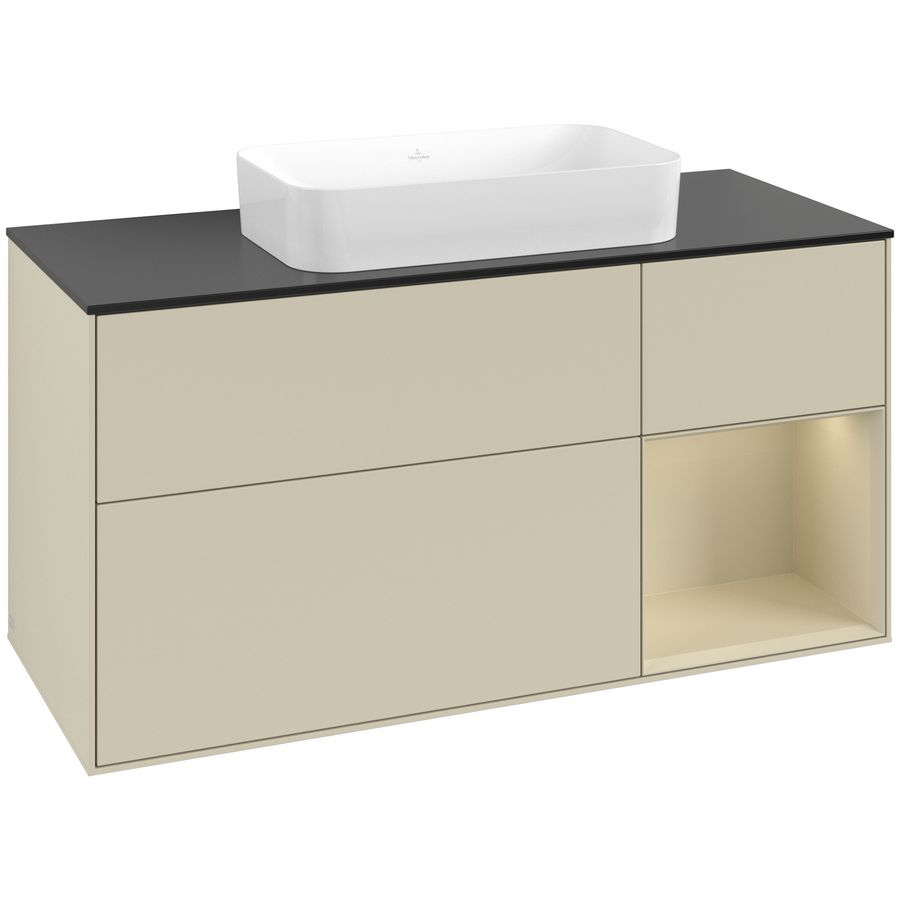 Wastafelonderkast Finion 1200x603x501mm S.Grey Matt Lacquer G712HJHJ