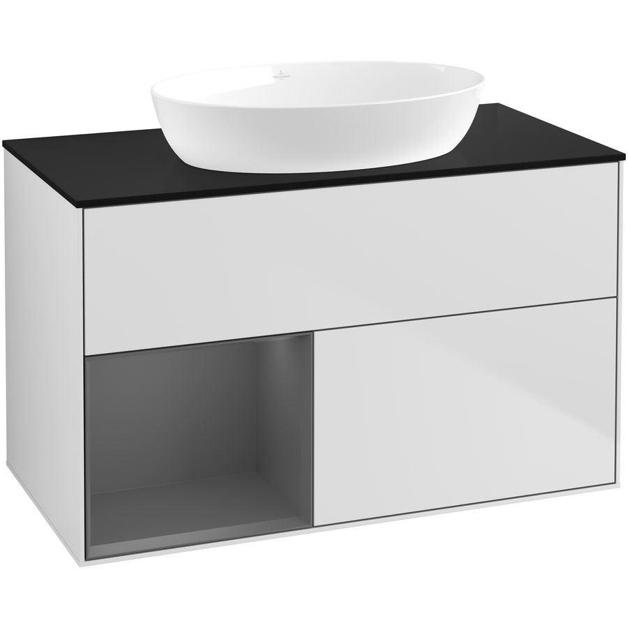 Wastafelonderkast Finion 1000x603x501mm White Matt Lacquer GA12GKMT
