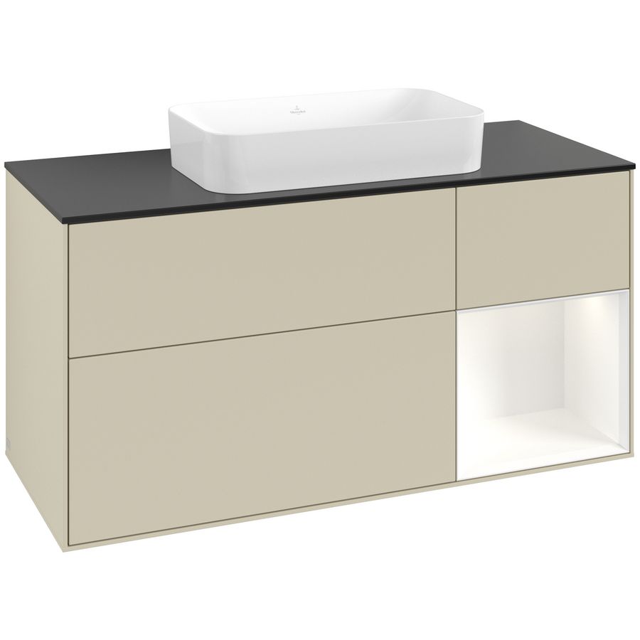Wastafelonderkast Finion 1200x603x501mm S.Grey Matt Lacquer G712MTHJ