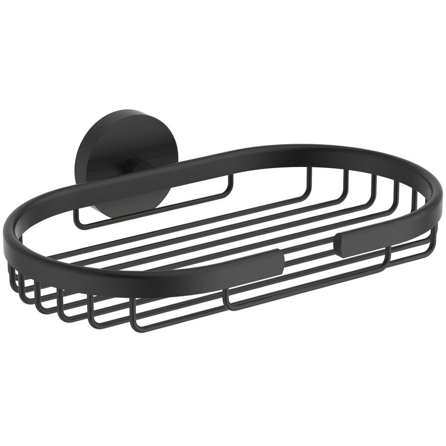 Zeepbak 197 x 137 x 48mm draadmodel wandmonta silk black IOM