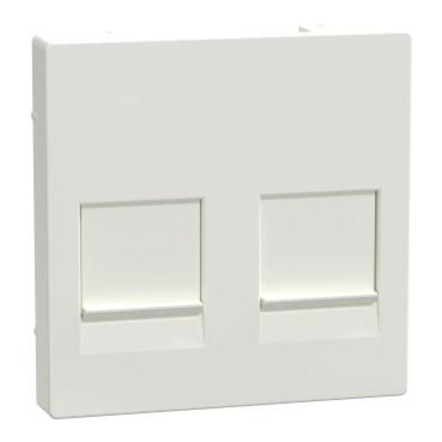 Centraalplaat RJ45 2-voudig Stofschuif Polarwit Systeem M
