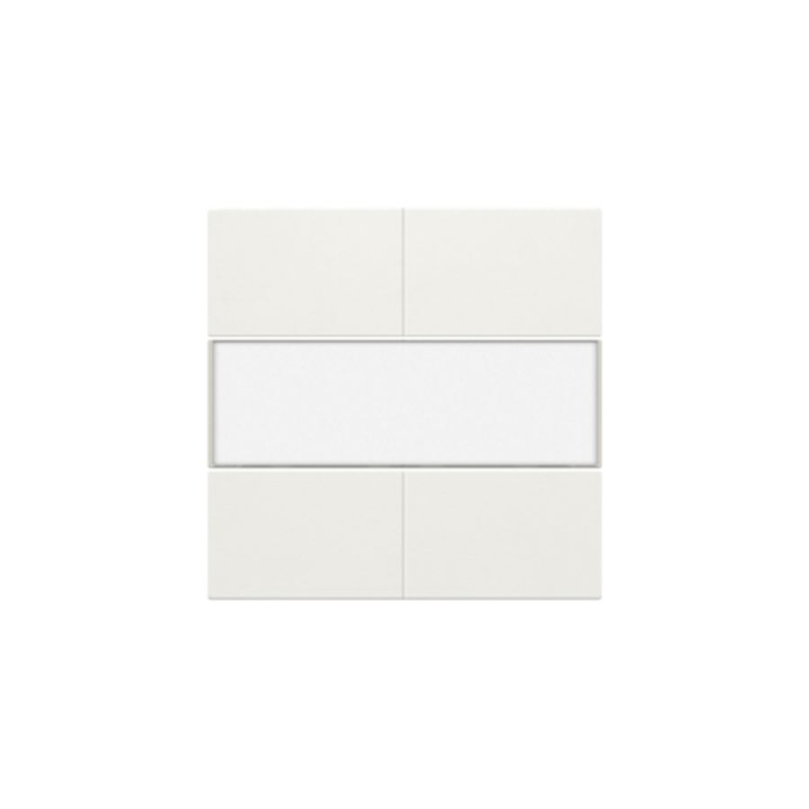 Afwerkingsset 4-voudige pot.vrij knop 24V tekstveld white