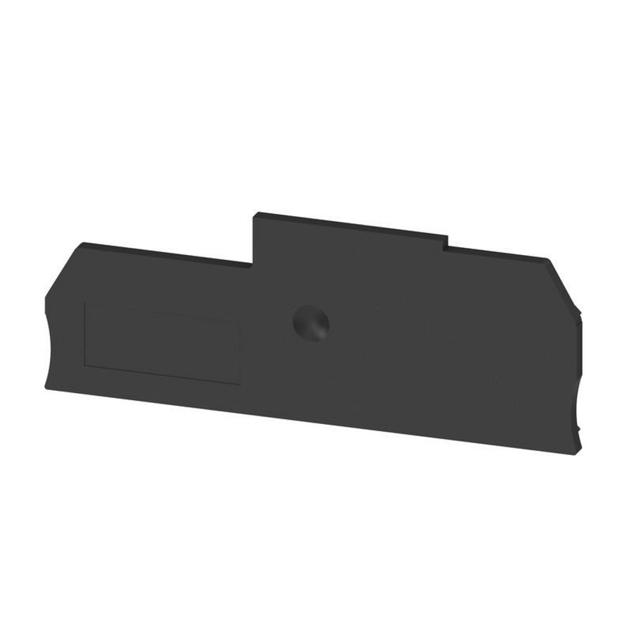 Afsluit- eindplaat zwart h:92.6mm b:2.7mm V-0 Wem VVE=50