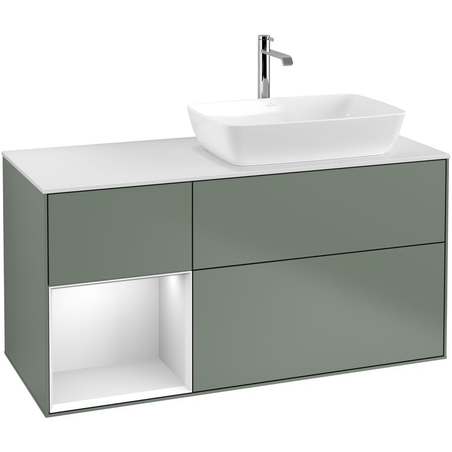 Wastafelonderkast Finion 1200x603x501mm Olive Matt Lacquer F801MTGM