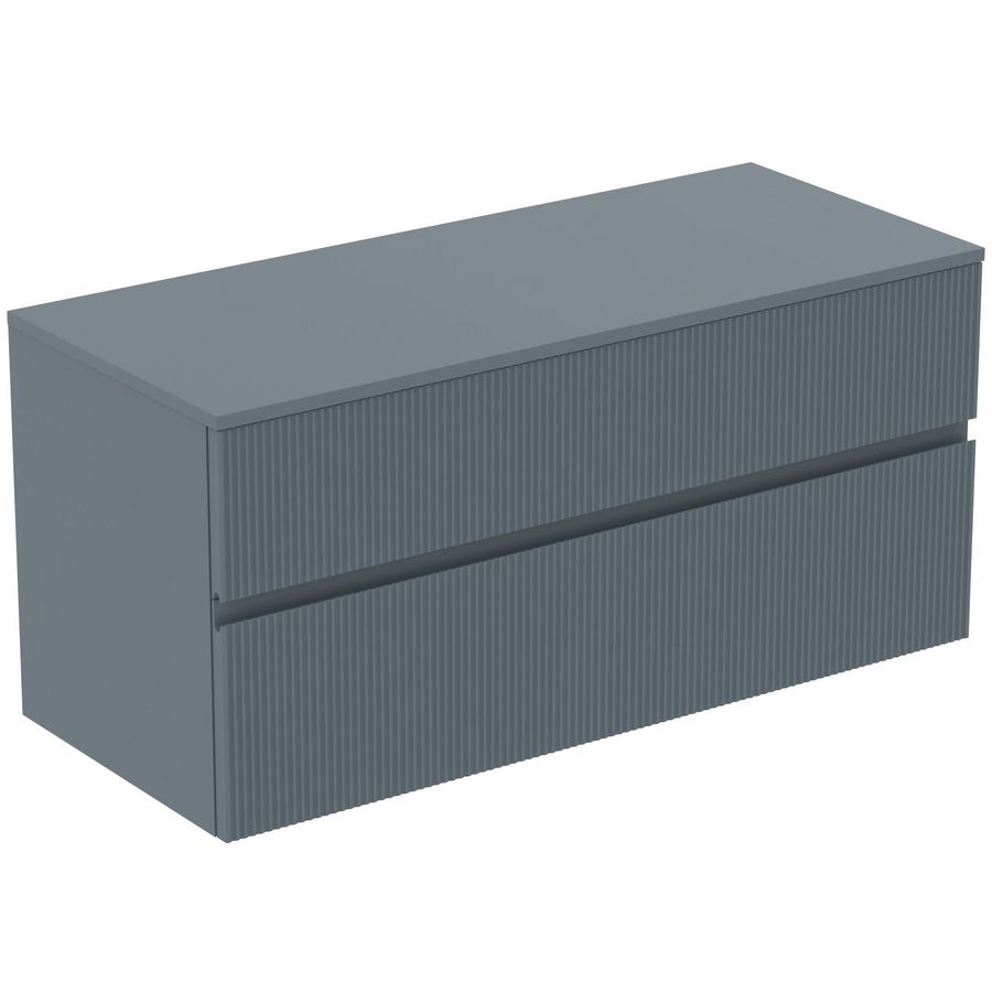Wastafelmeubel 1202x505x558mm matt ashblue 2 laden Finesse E3431UQ