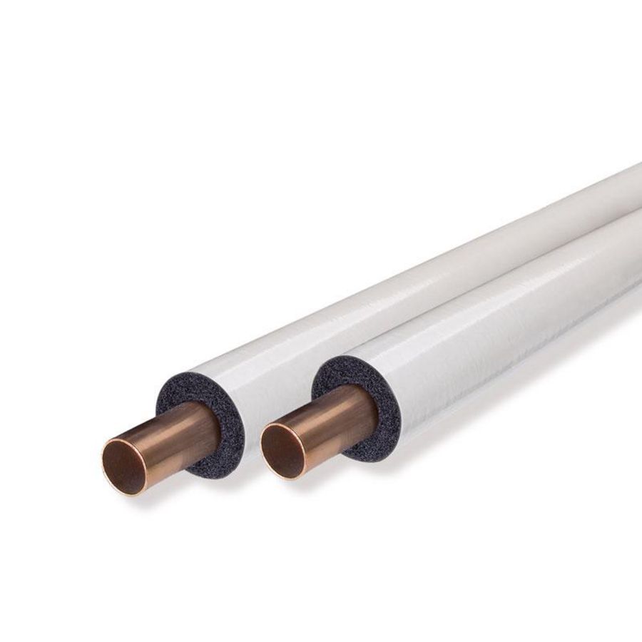 Lengte a 2mtr. buisisolatie HT/Armaflex S Ø12mm isolatiedikte 20mm wit afgedekt VVE=35