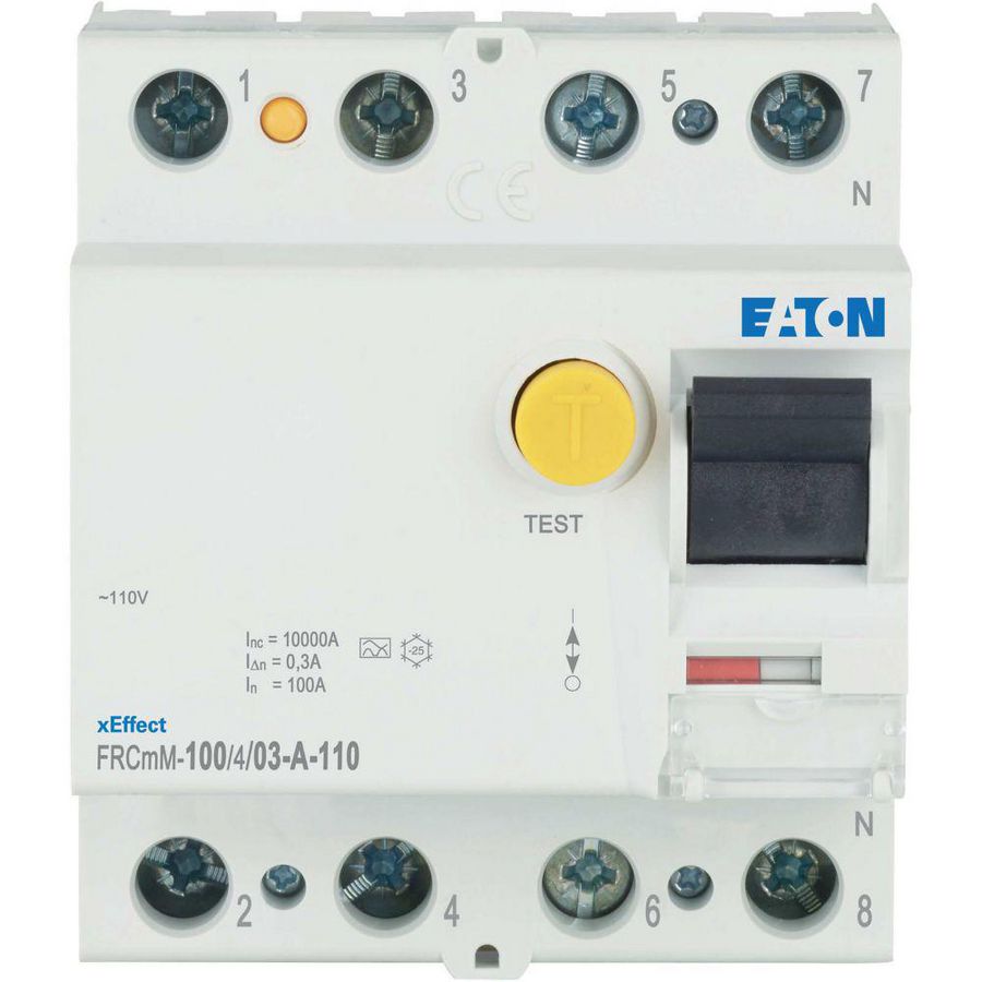 Aardlekschakelaar digi RCCB FRCMM 100A 4-polig 300mA 10kAA 110V