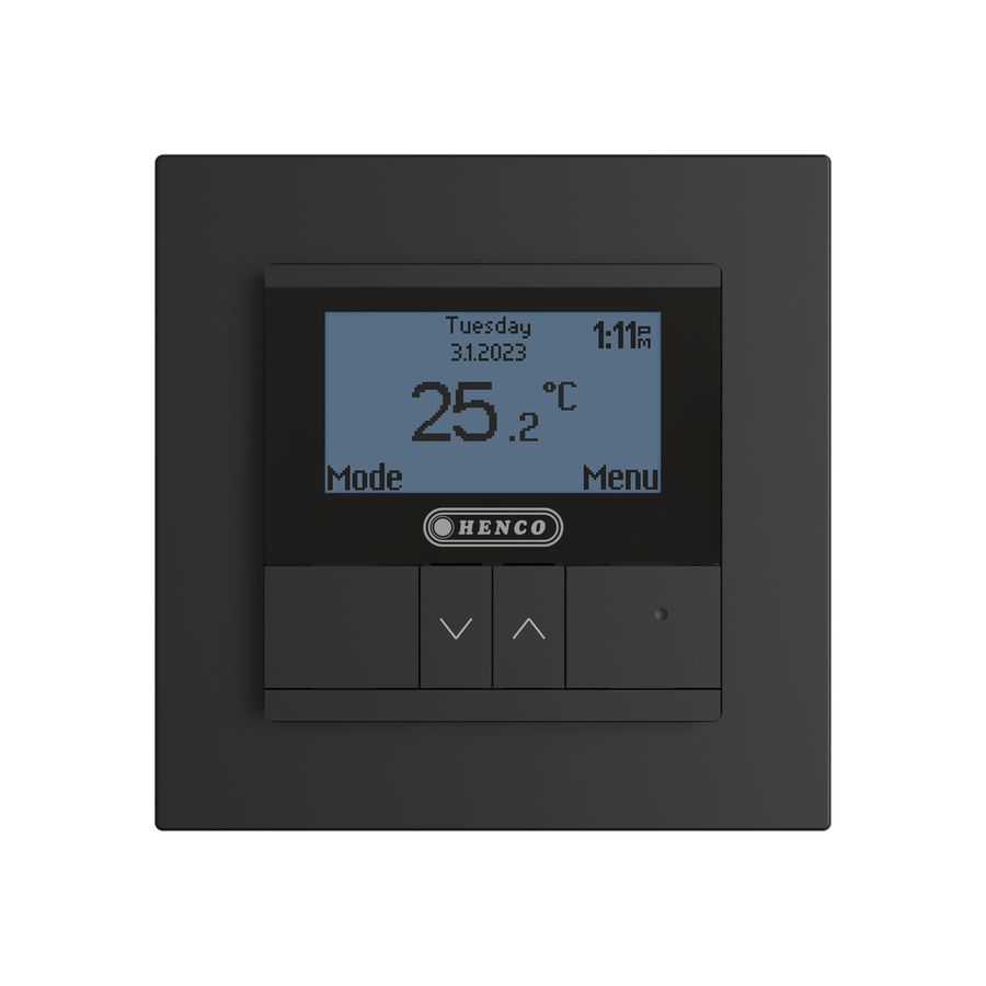 Wifi thermostaat zwart tbv elektr. vloerverwarmingsmat