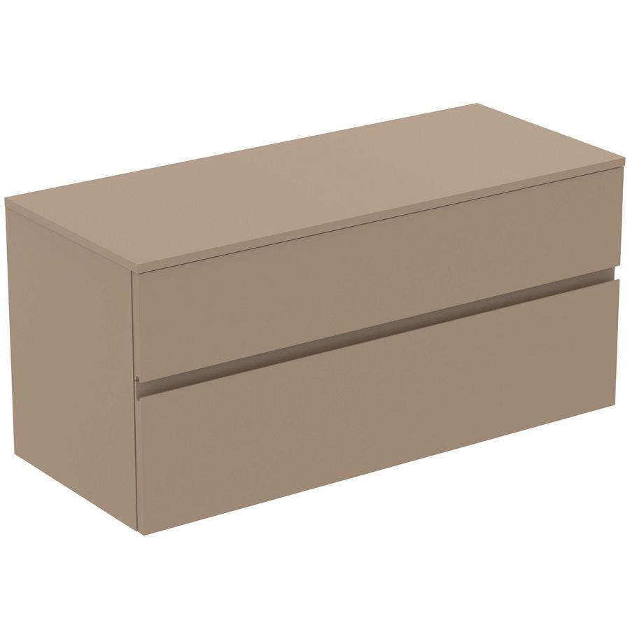 Wastafelmeubel 1202x505x558mm mat greige 2 laden Finesse E3431UP