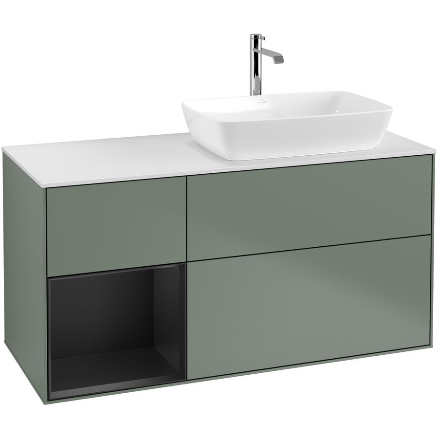 Wastafelonderkast Finion 1200x603x501mm Olive Matt Lacquer F801PDGM