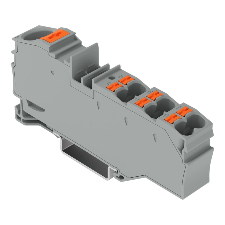 Verdeelklem 1 x 16mm² / 6 x 4mm² grijs VVE=7