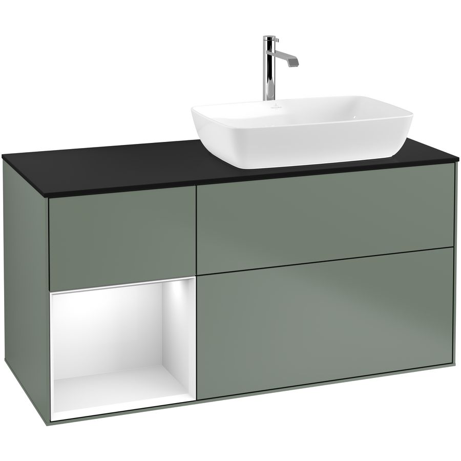 Wastafelonderkast Finion 1200x603x501mm Olive Matt Lacquer F802GFGM