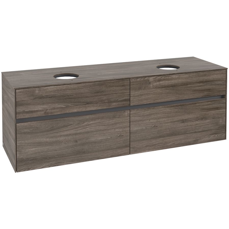 Wastafelonderkast Collaro 1600x548x500mm Stone Oak C05200RK