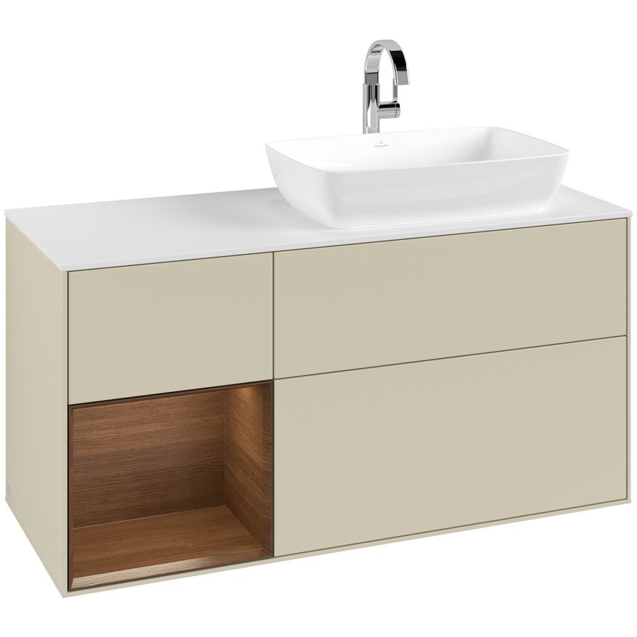 Wastafelonderkast Finion 1200x603x501mm S.Grey Matt Lacquer G801GNHJ