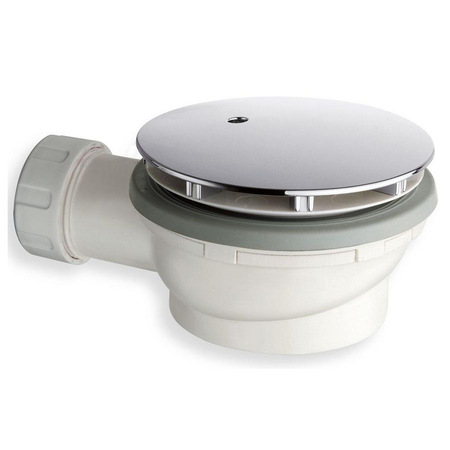 Douchebaksifon AD400 compact 90mm PP afdekplaat chroom 120mm