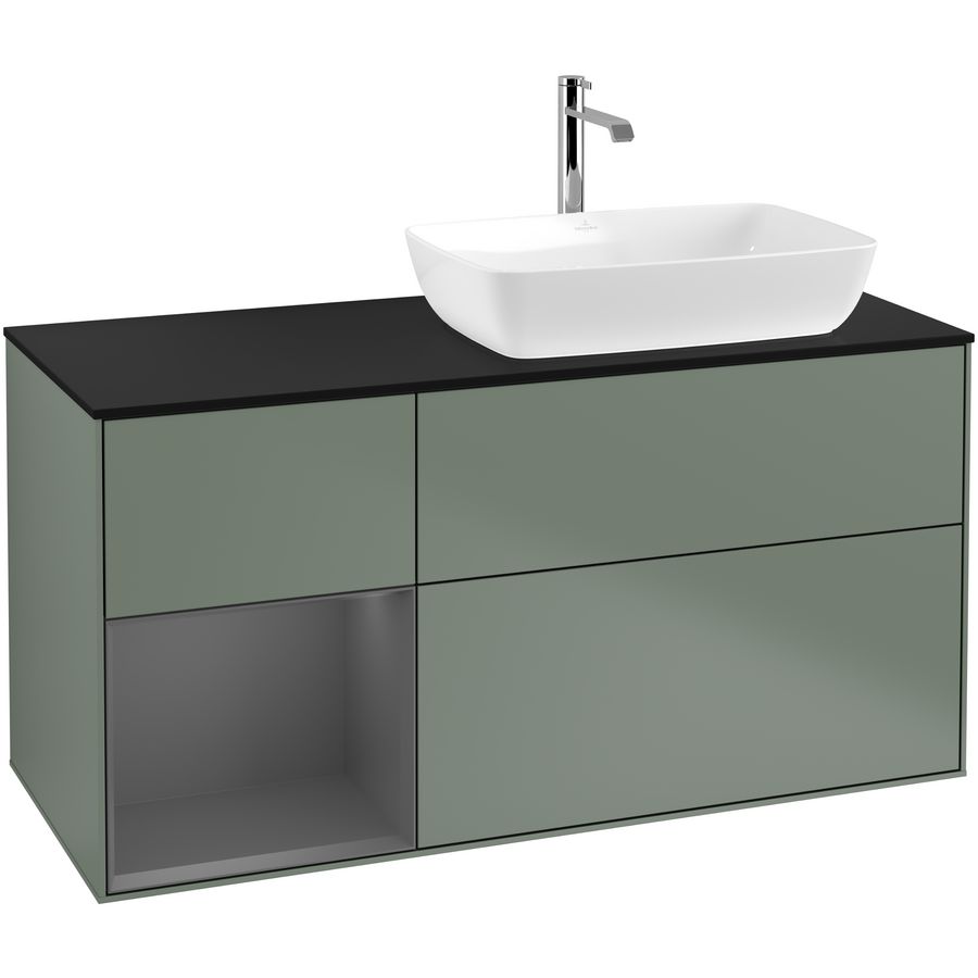 Wastafelonderkast Finion 1200x603x501mm Olive Matt Lacquer F802GKGM