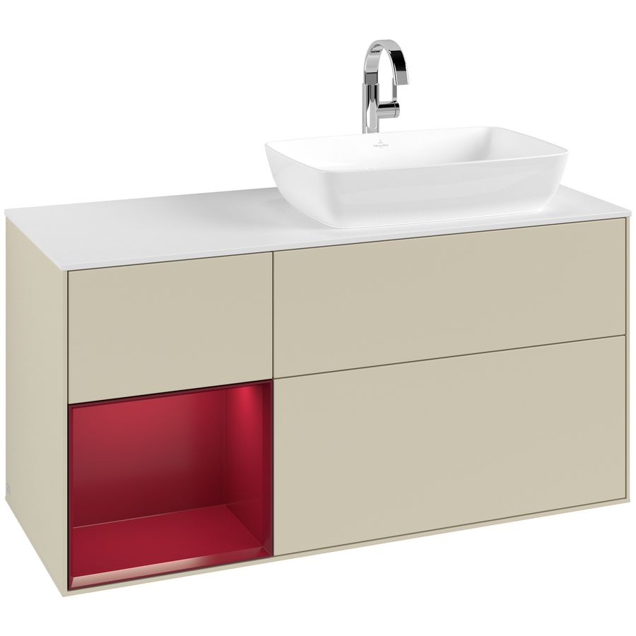 Wastafelonderkast Finion 1200x603x501mm S.Grey Matt Lacquer G801HBHJ