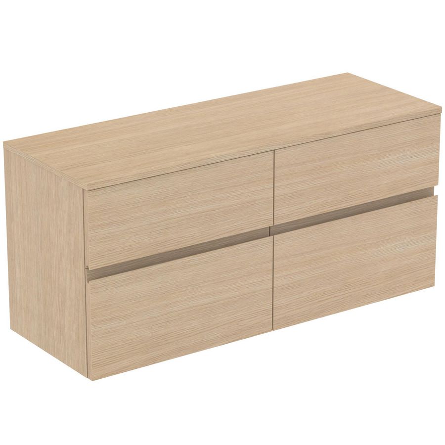 Wastafelmeubel 1202x440x558mm white oak 4 laden Finesse