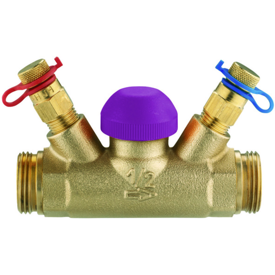 Therm. regelafsluiter TS 99 FV+meetnipp. recht bu. dr 1/2