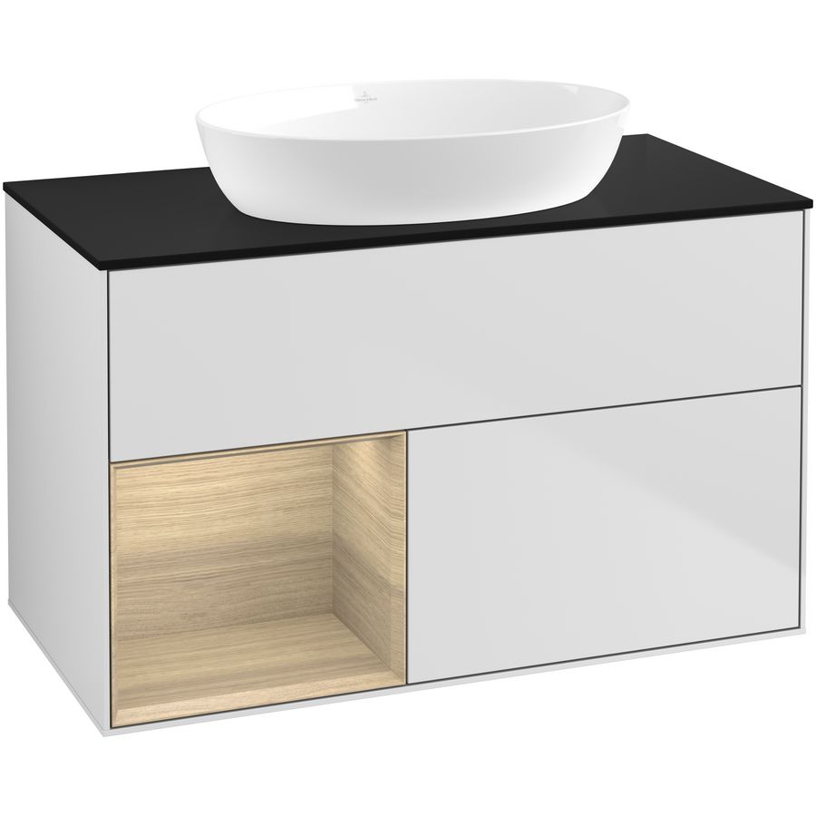 Wastafelonderkast Finion 1000x603x501mm White Matt Lacquer GA12PCMT