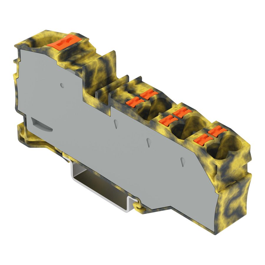 Verdeelklem 1 x 16mm² / 6 x 4mm² d-grijs/geel VVE=7