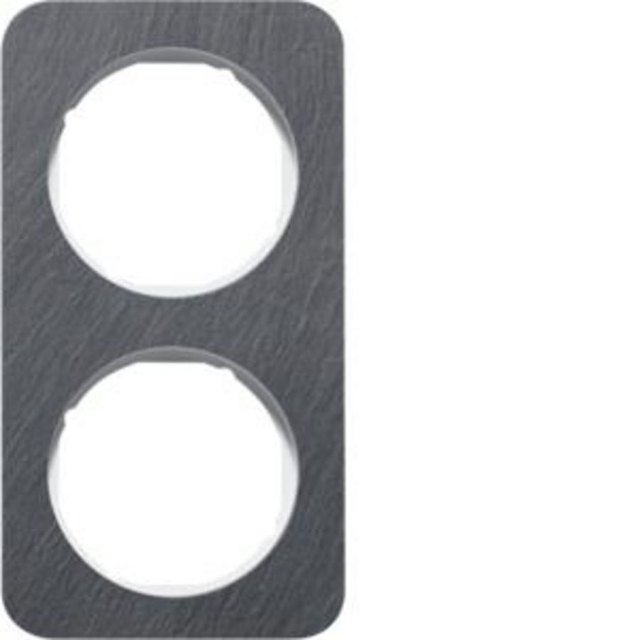 Afdekraam 2-v berker R.1 leisteen/polarwit