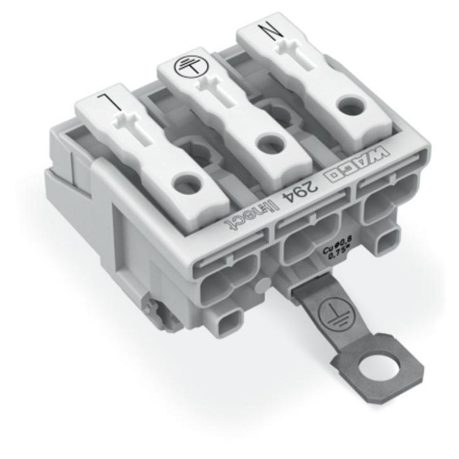 Kroonklem Drukknop extern Linect wit 294-8413 VVE=500