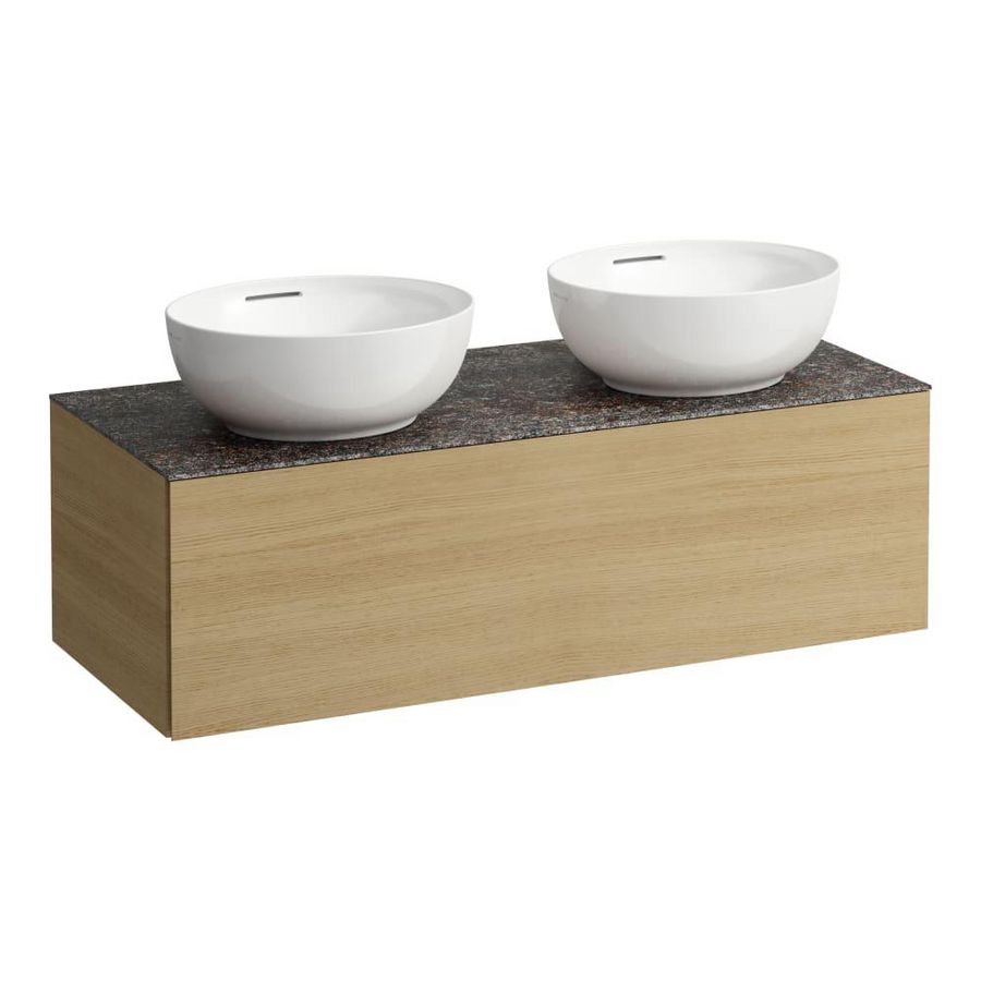 Onderbouwkast 1200X500 1x la cutout L+R kraangat Licht eik H4323180972501