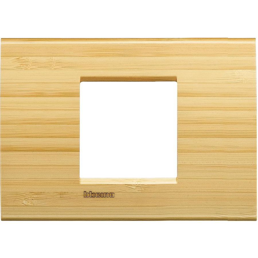 Afdekplaat breed 2 modulen bamboe Livinglight