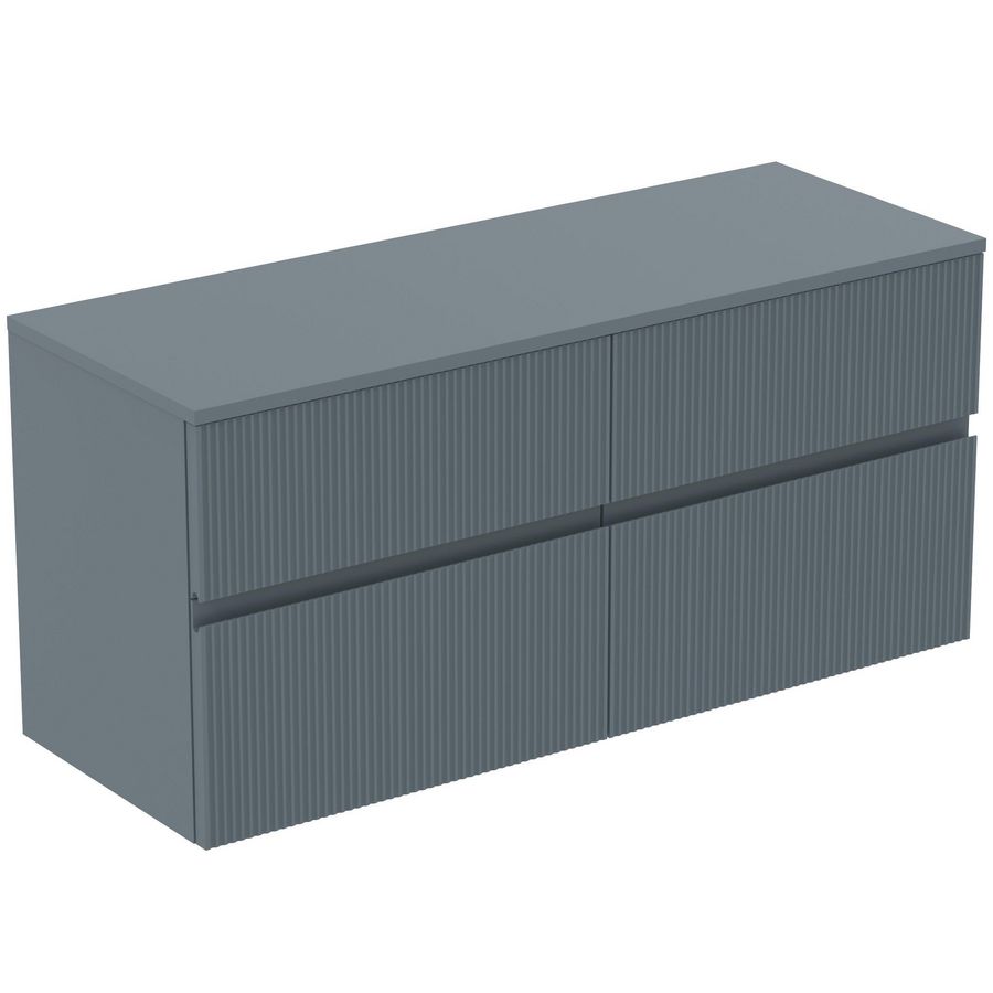 Wastafelmeubel 1202x440x558mm matt ashblue 4 laden Finesse
