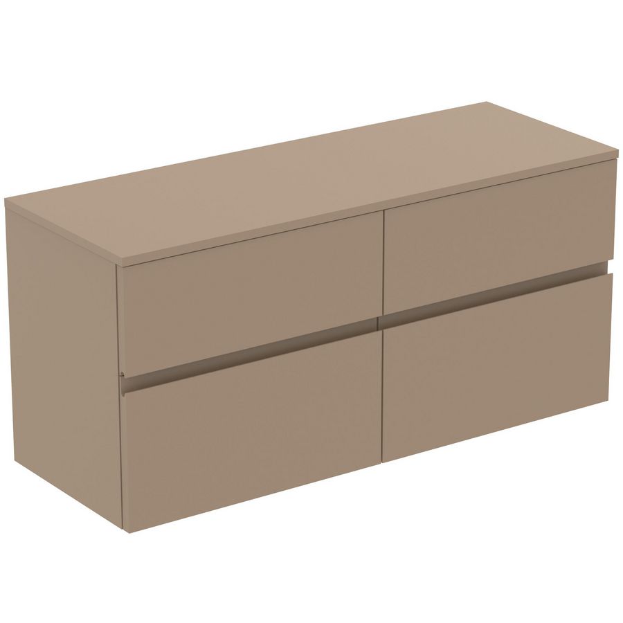 Wastafelmeubel 1202x440x558mm mat greige 4 laden Finesse