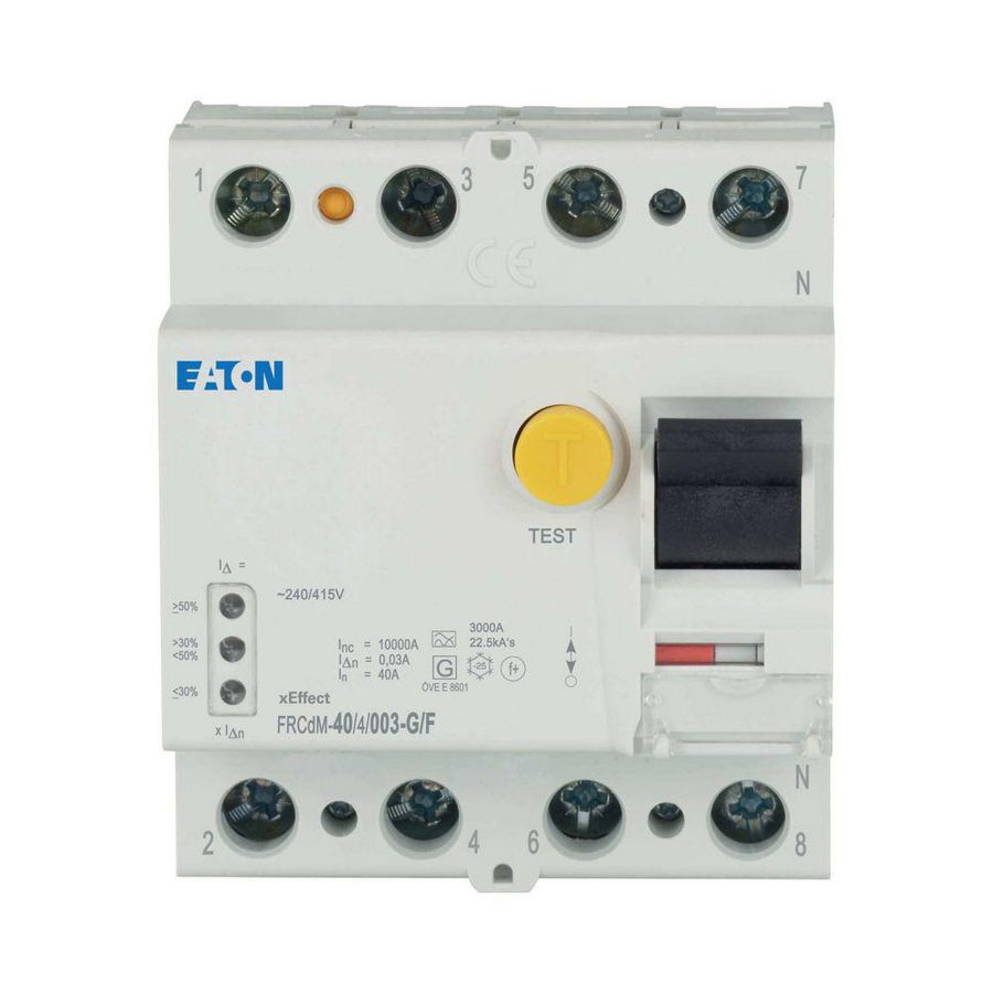 Aardlekschakelaar digi RCCB FRCDM 40A 4-polig 30mA F