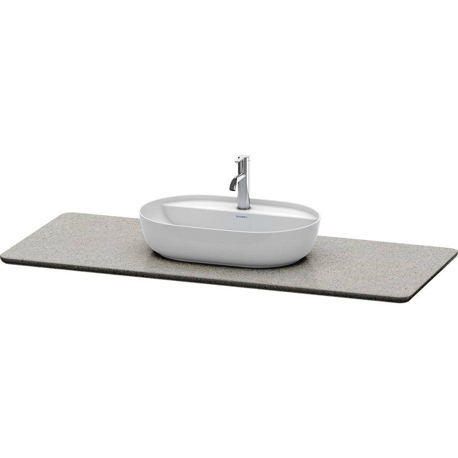 Kwartssteenconsole 1388x595x25mm grijs structuur