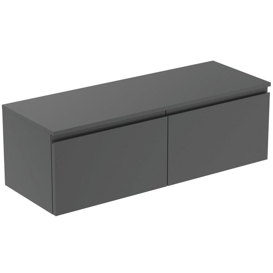 Wastafelmeubel 1202x440x388mm matt anthracite 2 laden Finesse