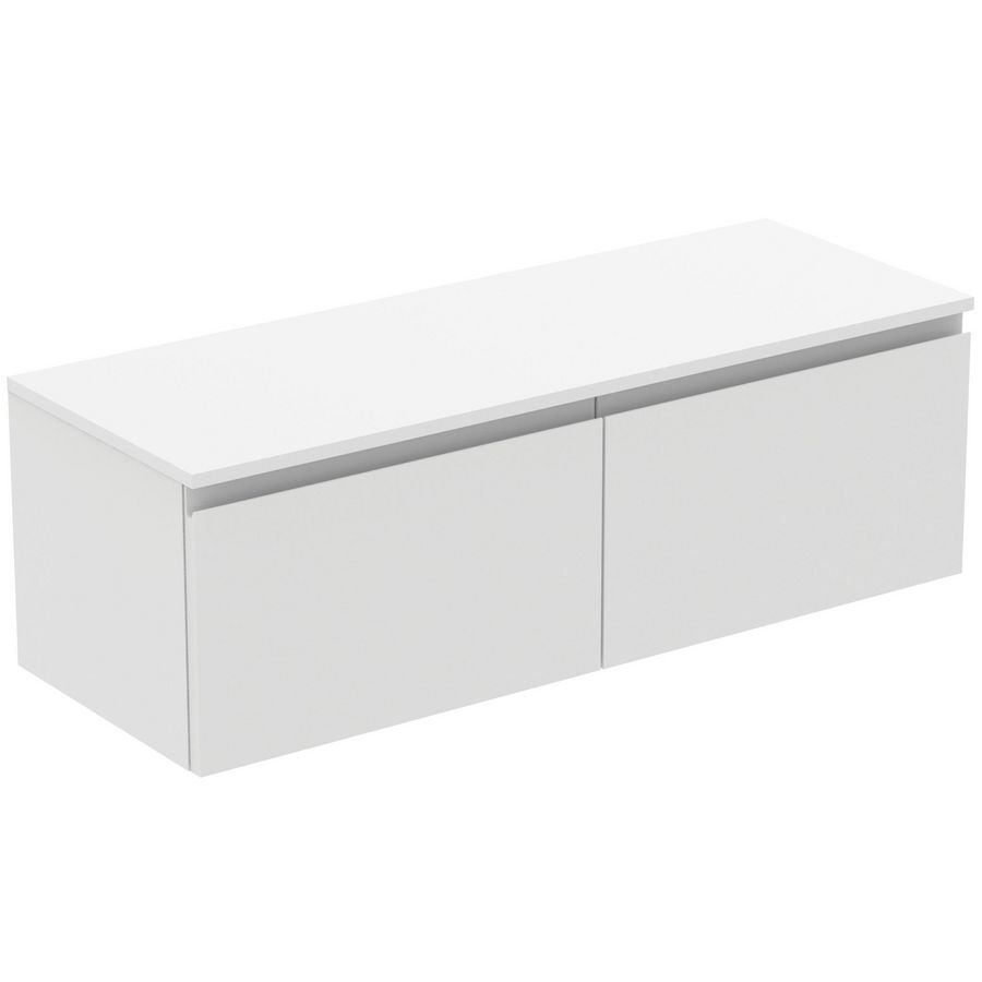 Wastafelmeubel 1202x440x388mm matt white 2 laden Finesse