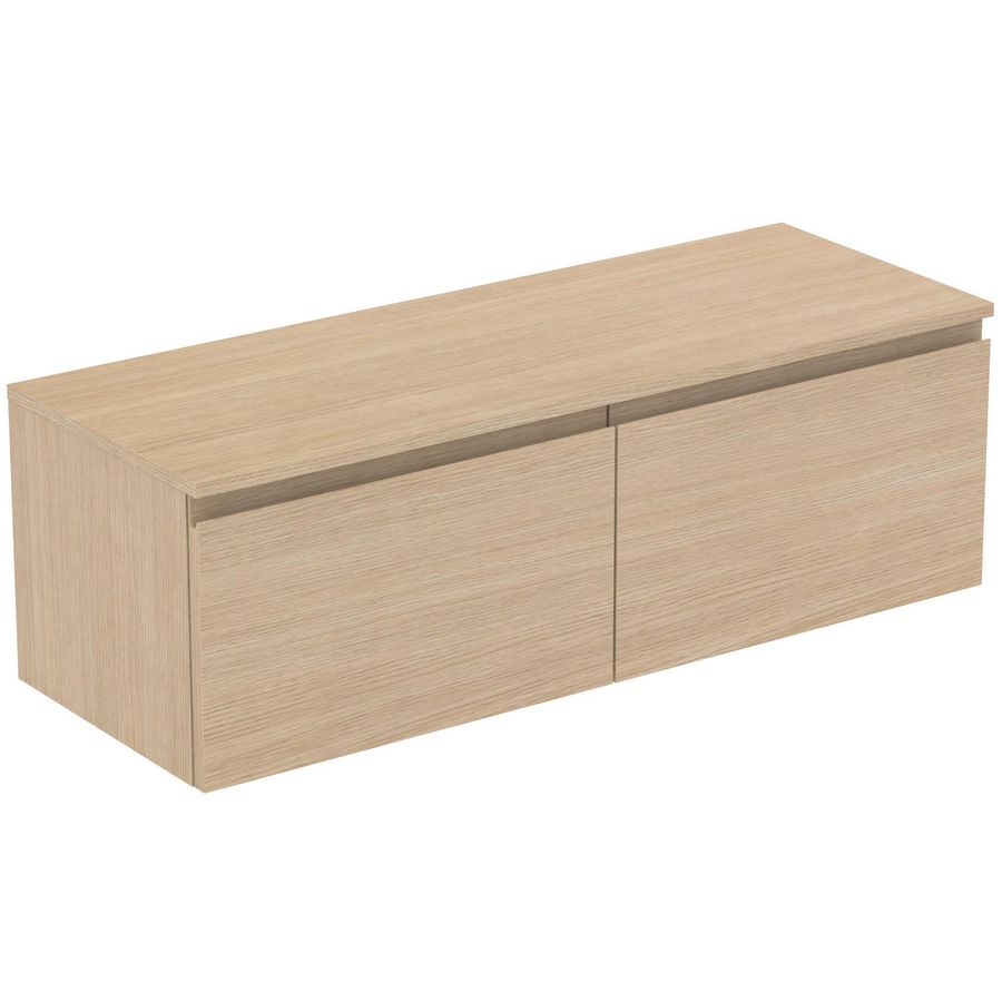 Wastafelmeubel 1202x440x388mm white oak 2 laden Finesse