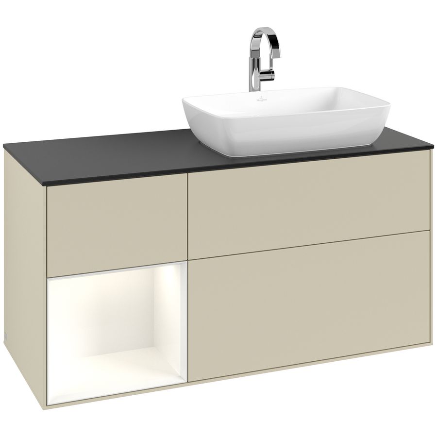 Wastafelonderkast Finion 1200x603x501mm S.Grey Matt Lacquer G802GFHJ