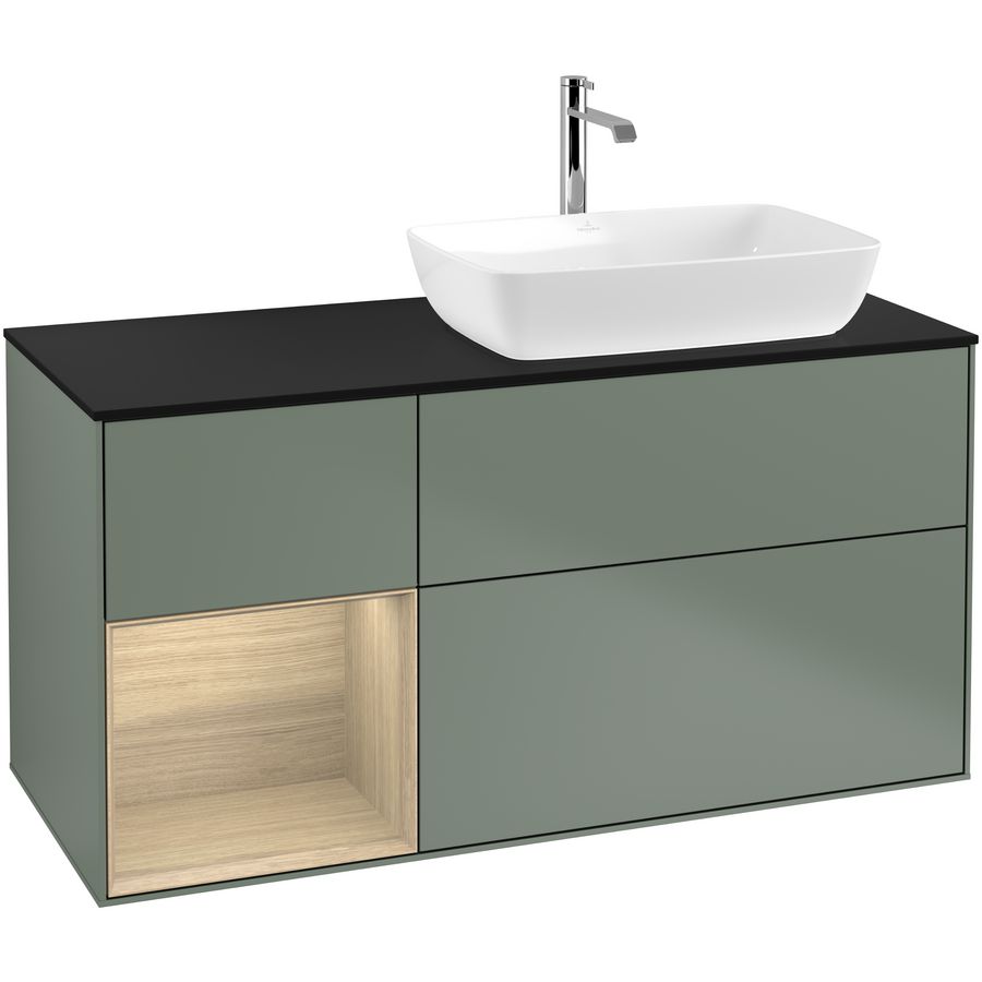 Wastafelonderkast Finion 1200x603x501mm Olive Matt Lacquer F802PCGM