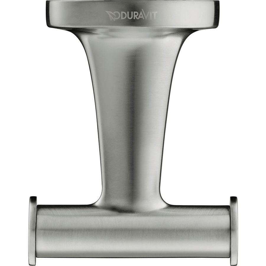 Starck T Handdoekhaak doppelt rvs Geborsteld 60x76x50mm