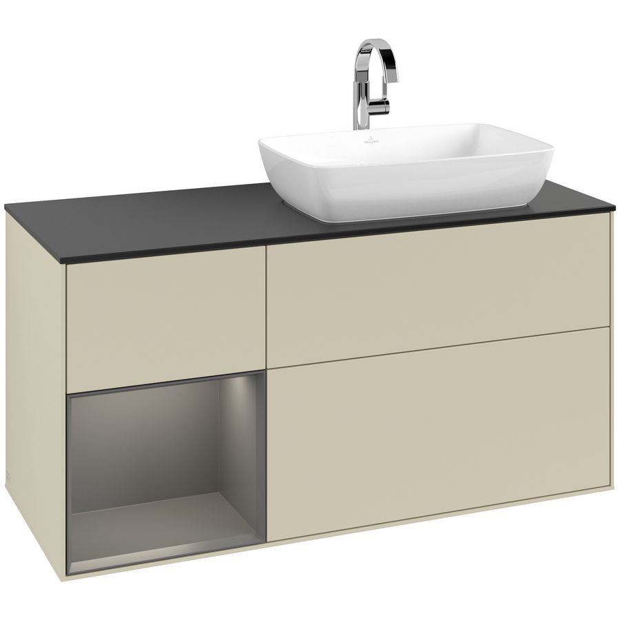 Wastafelonderkast Finion 1200x603x501mm S.Grey Matt Lacquer G802GKHJ