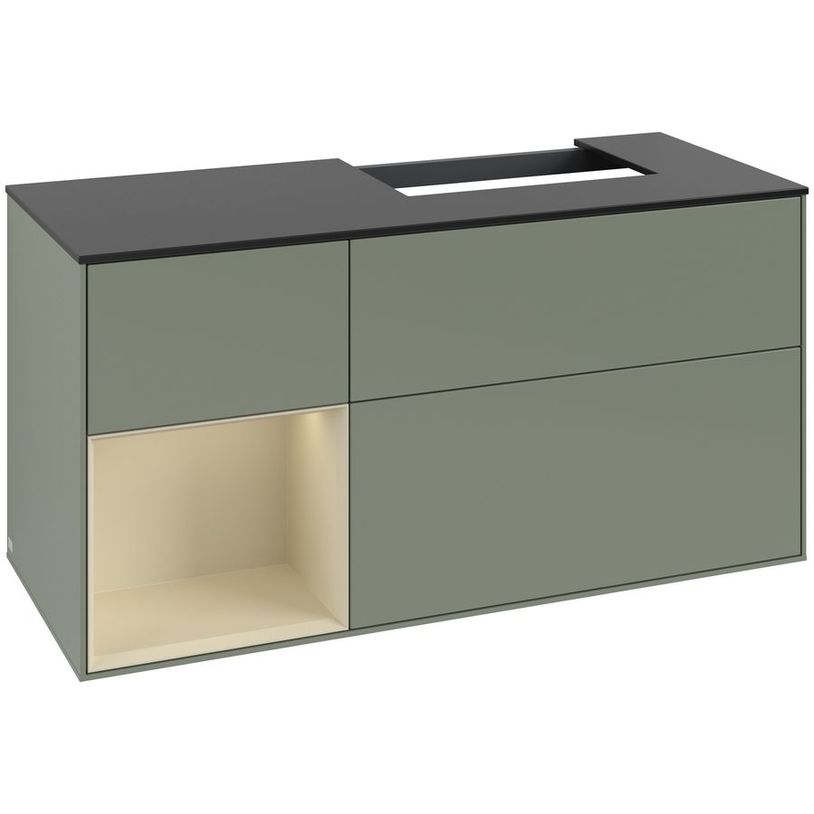 Wastafelonderkast Finion 1200x603x501mm Olive Matt Lacquer G142HJGM