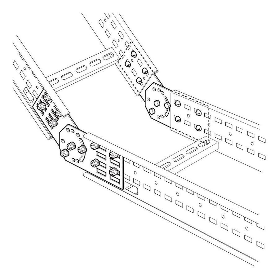 Set a 2st. Scharnierkoppeling 316L H100