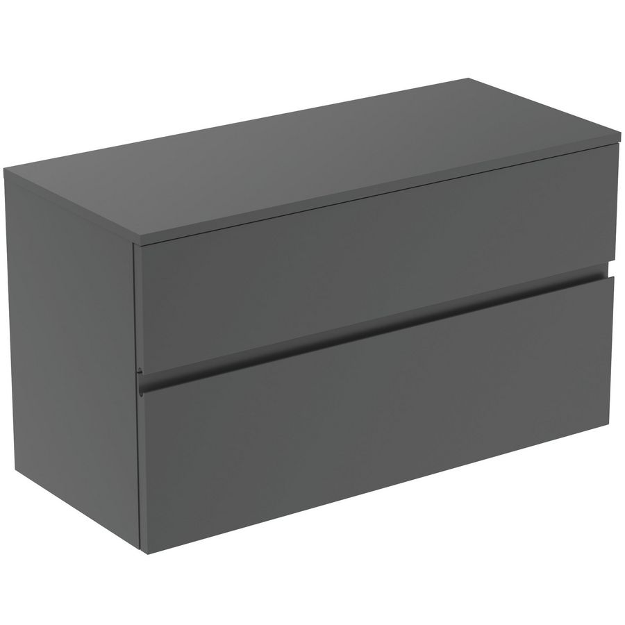 Wastafelmeubel 1002x440x558mm matt anthracite 2 laden Finesse