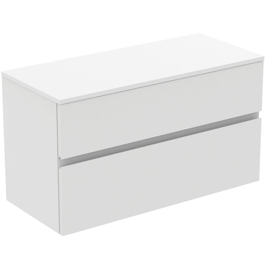 Wastafelmeubel 1002x440x558mm matt white 2 laden Finesse